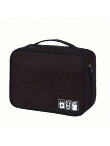 1个大容量多功能收纳包，带拉链封口 - 耐用旅行办公收纳包，可收纳线缆、耳机、笔记本电脑、手机、洗漱用品 - 带Logo，安全拉链封口 - 彩色 - 查看 16