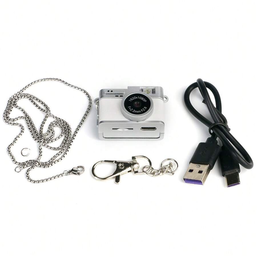 Digital Camera 1080P Retro CCD Mini Cam With Screen Indoor Outdoor Sports Portable Vintage Very Small Camcorder Video Recorder - White - View 1