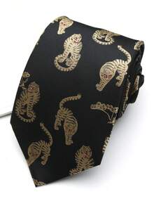 1 chiếc cà vạt họa tiết hổ dệt jacquard, thích hợp cho trang phục thường ngày, đường phố, dự tiệc, làm quà tặng, cá nhân hóa. - Nhiều màu - Xem 9