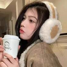 Ladies Elegant Winter Ear Muffs - Plush Soft Warm Ear Muffs, With Heat Insulation Function, Foldable Cold Protection Earphones, Suitable For Outdoors, Travel, Cute Ear Muffs - Màu Khaki - Xem 7