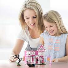 Juego de construcción de la casa del palacio rosa, kit de juguetes modelo de mansión de Halloween, bloques de construcción de casa embrujada, compatible con , arquitectura de terror para niños y - 1 - Ver 3