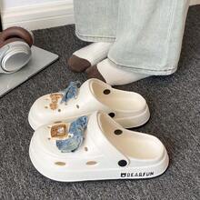 Women's New Cute Sweet Hollow Slip-On Casual Minimalist Durable Comfortable Closed Toe Clogs - White - View 5