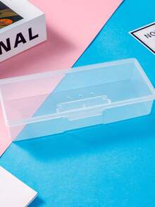 1pc Nail Care Storage Box, Nail Tool Storage Box That Can Hold Nail Files, Pens And Sponges, Ultraviolet Gel Pen, Portable Nail Tools Rectangular Jewelry Storage Box, Transparent Plastic Box For Nail Accessories And Nail Decorations, Nail Patch Storage Container Bag - Multicolor - View 13