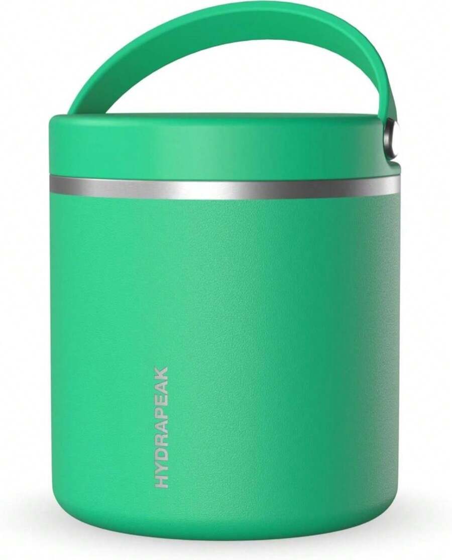 Hydrapeak 32oz Stainless Steel Vacuum Insulated Food Jar For Hot Food And Cold Food, Wide Mouth Leak-Proof Soup Jar For Adults, 10 Hours Hot And 16 Hours Cold (Black) - ColorM - 查看 1