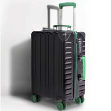 20'' Suitcase,Super Lightweight PC Hard Shell Small Suitcase With TSA Lock & 4 Spinner Wheels - Black - View 7