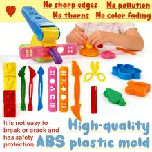 13pcs Large Die Extruder Clay Tool Set, Handicraft DIY Clay Tools, Animal Molds, Cutters, Colore Air Dry Clay Tool Scissors, Play Dough Art Tools, School/Family/Birthday Gifts From The Local Warehouse - Baby Blue - View 6