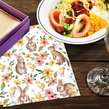 20/40 chiếc khăn giấy dùng một lần chủ đề mùa xuân, hình thỏ Phục Sinh và gà con, giấy tissue dày 3 lớp, 33x33cm, thấm hút cao, họa tiết dập nổi và nhiều màu sắc, thích hợp cho trò chơi săn trứng Phục Sinh, trang trí tiệc sinh nhật mùa xuân, bộ đồ ăn chủ đề thỏ, khăn ăn tiệc sinh nhật, nhà bếp, trang trí tiệc tùng, tiệc ngoài trời, tựu trường, lễ tốt nghiệp, khăn ăn trang trí tiệc lễ hội. - Nhiều màu - Xem 4