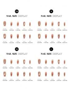 10PCS Pink Gradient Fake Nails With Cat Eyes Design And Rhinestone Decor For Party Wedding Festival Nail Supplies - Multicolor - View 11