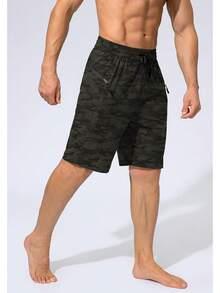 Men's Swim Trunks Quick Dry Board Shorts With Zipper Pockets Beach Shorts Bathing Suits Men - No Mesh Liner - Green Camo - 查看 2