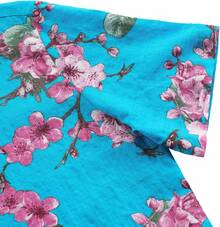 Men's Flower Casual Button Down Short Sleeve Hawaiian Shirt - Xanh Hồng - Xem 5