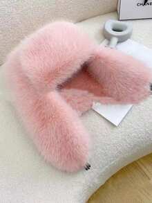 1pc Unisex Fluffy Faux Fur Trapper Hat, Warm Ear Flap Cap, Suitable For Hiking, Skiing, Daily Wear, Party/Holiday/Valentine's Day Gift