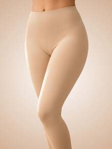 Women's Nude Thermal Base Layer Leggings For Winter Comfort - Premium Indira - BEGE - Xem 5