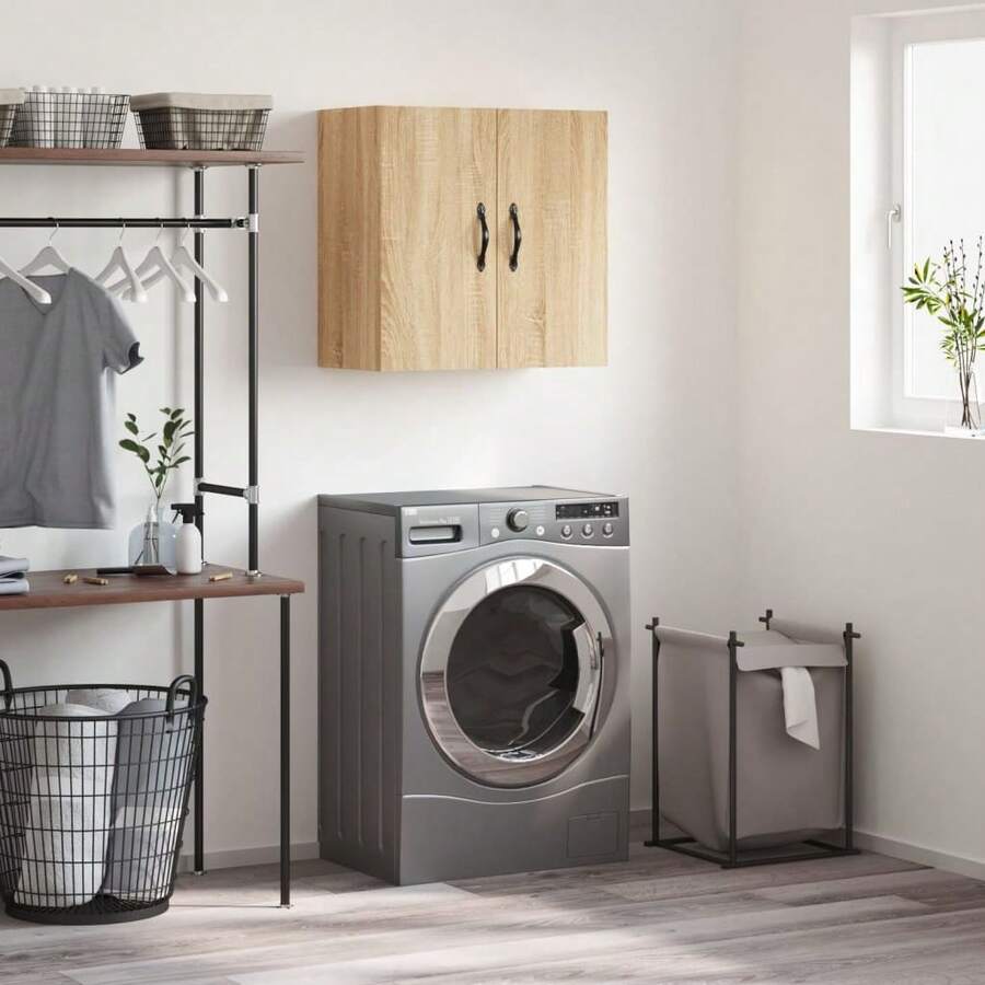 vidaXL Sonoma Eichen-Wandschrank 60x31x60 cm, Holzwerkstoff - Braun - Übersicht 1