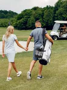 1pc Golf Ball Storage Bag, Drawstring Net Bag, Single-Sided Mesh Bag, Tennis/Golf Ball Pouch