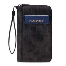 Best Seller Slim Passport Wallet Multi-Slot ID Card Boarding Pass Holder,RFID Blocking Passport Holder Multi-Card Slots Slim Travel Document Organizer For Women/Men - Multicolor - View 21