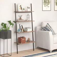 vidaXL Étagère comprenant 4 niveaux Marron foncé et noir 64x34x150,5cm - Tabac - Voir 1