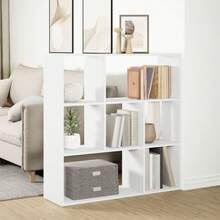 vidaXL Étagère séparée de pièce blanc 102x29x103,5 cm - Blanc - Voir 4