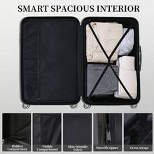 YSTYLE Bộ vali 5 món có nhiều màu sắc khác nhau. Được làm từ chất liệu ABS, có khóa số, bánh xe đa năng êm ái, chiều dài tay cầm có thể điều chỉnh, phù hợp cho du lịch, công tác, và lưu trữ đồ dùng học tập. - trắng đục - Xem 8