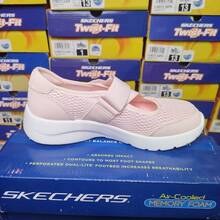 Skechers Girls' Velcro Mary Jane Lightweight Comfortable Breathable Casual Shoes - Pink - View 3