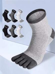 1/2/4 đôi tất nam năm ngón, thoáng khí, kháng mùi, cao đến giữa bắp chân, có khe hở giữa các ngón, phù hợp cho mọi mùa, tất đôi. - Nhiều màu - Xem 4