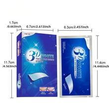 1 Pack Portable White Teeth Whitening Strips + 1 Box Dental Floss, Teeth Cleaning For Travel, Outdoor Camping, Oral Hygiene Care, Elastic Teeth Whitening Strips - Multicolor - View 2