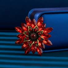 1pc Elegant Sunflower & Daisy Flower Zinc Alloy Rhinestone Brooch, Suitable For Women's Daily, Party, And Event Wear - Flowers - View 10