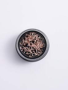 金色银色镂空蝴蝶结美甲饰品 3D合金玫瑰金蝴蝶结柳条装饰，打造奢华耀眼的DIY美甲效果，美甲用品 - 彩色 - 查看 9