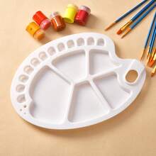2pcs Large Thick Palette, Art Painting Watercolor Gouache Acrylic Color Mixing Tray - Multicolor - View 4