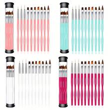 10 Pcs Nail Art Brush Set - Nail Art Design Tools, 3D Builder Nail Gel Brush- Acrylic Nail Drawing Pen- Nail Art Brush For Salon At Home Manicure - Multicolor - View 11