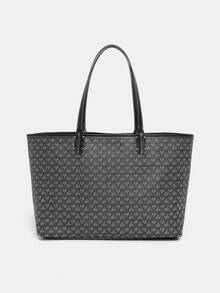 Bộ túi xách nữ thời trang tối giản mới, túi đeo vai, túi tote dung tích lớn, túi xách đa năng dùng đi làm, ví, túi đeo vai cho học sinh. - màu đen - Xem 4