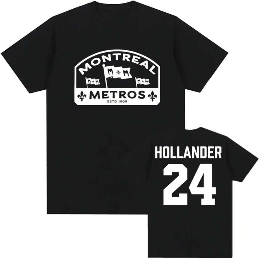 2026 Shane Hollander 24 Montreal Metros Camiseta con estampado gráfico de rivalidad calentada, moda de algodón unisex, mercancía para hombres y mujeres, ropa de calle - Negro - Ver 1