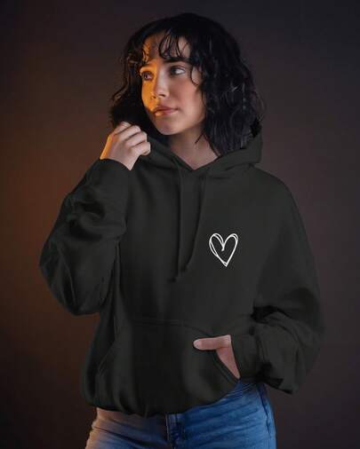 BLUSÃO GORRO BOLSO E CAPUZ MOLETOM PELUCIADO CANGURO VARIAS CORES ESTAMPADO QUENTINHO MF-06