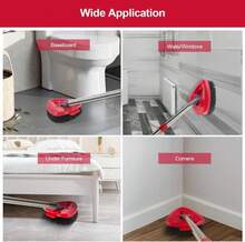 [2 Pack] Scrub Brushes, Floor Cleaning Brush Scrubber Replacements Compatible For O Cedar EasyWring 1-Tank Spin Mop System, Scrub Brush Attachment For Cleaning Bathroom, Kitchen, Tub And Tile - MàuC - Xem 5