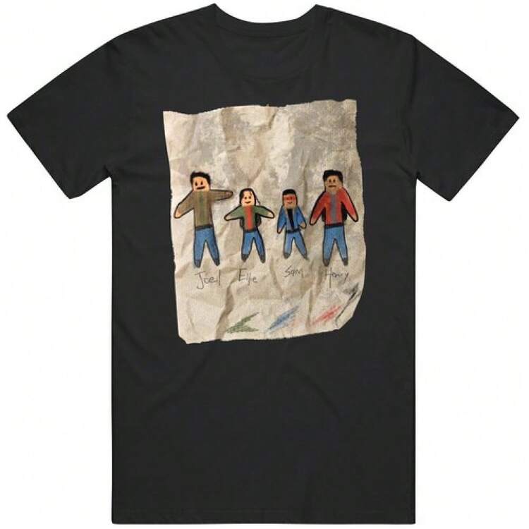 The Last Of Us TV Show Fan T-Shirt Family Drawing Episode 5 - White - View 1