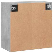 vidaXL Armoire murale gris béton 60x31x60 cm ingénierie du bois - Gris - Voir 8