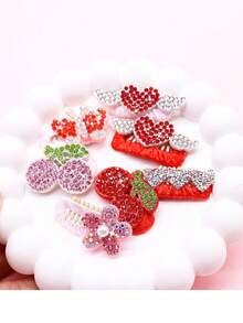 6个夏季水沟迷你可爱BB夹，适合小型和中型长毛犬猫，非常适合日常拍照、夏季美化和装饰小型犬毛发，款式随机。 - 彩色 - 查看 5