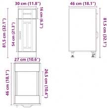 vidaXL Armoire de cuisine Lucca sonoma gris bois ingénierie - Gris - Voir 11