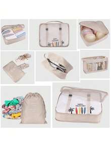 Super life 8-Piece Travel Storage Bag Set, Compression Nylon, For Travel, Handbags, Luggage Storage - Multicolor - View 11
