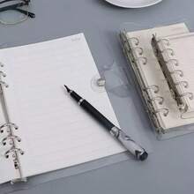 A5/A6/A7 Clear Loose Leaf Binder Cover, 6-Ring PVC Notebook Sleeve, DIY Diary - Clear - View 8