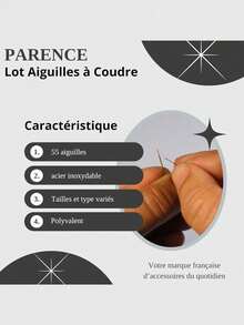 重型不锈钢手缝针套装，配有大眼绣花针 - 多种尺寸，适用于针线活、裁剪、刺绣和工艺品套装 - 适合初学者和专业裁缝/手工艺者 - 彩色 - 查看 6