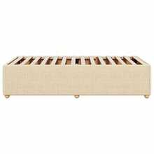 vidaXL Bettgestell ohne Matratze, cremefarben, 100 x 200 cm, Stoff - Beige - Übersicht 5