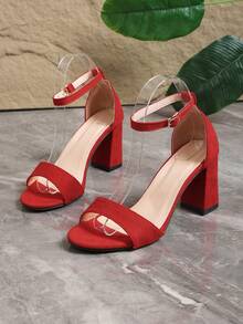 Women's High Heel Sandals, Strap High Heels, New Stylish & Comfortable Sandals - Red - View 1