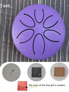 3英寸迷你钢舌鼓，6音，户外花园雨铃，钢鼓，花园雨铃，迷你手鼓，乐器，空心迷你鼓，钢弹簧鼓，碳钢手鼓，雨铃，打击乐器 - 彩色 - 查看 11