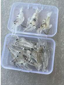 10/30pcs Bionic Shrimp Fishing Lures, Bionic Bait With Hook, Soft Shrimp, Fishing Shrimp Lures - Multicolor - View 16
