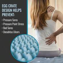 Foam Mattress Topper Egg Crate Foam Pad Mattress Pad And Bed Topper For Support Air Circulation Pressure Relief And Weight Distribution Twin Size Mattress 33 X 72 X 2 Blue - 39 X 80 X 2 Inches - View 5