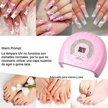 Nueva Actualización En 2026 De La Lámpara De Uñas Profesional Led, Secadora De Curado De Gel De Uñas Ultravioleta, Con Cronómetro Y Sensor De 3 Horas Para Secar Rápidamente Las Herramientas De Uñas - Rosa - Ver 6