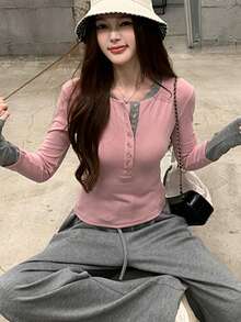 Women T-Shirts - 粉色 - 查看 3