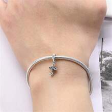 925 Pure Silver Pendant Collection - Cross Pendant, Cross Pink Zirconia Pendant, Crown Cross Pendant, Mysterious Purple Classical Cross Pendant, Eternal Cross Pendant, Heart-Shaped Zirconia Cross Pendant, Shining Cross Pendant, Horseshoe Cross Pendant - Multicolor - View 4