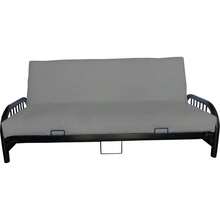 Fundas de futn para muebles de futn, fundas de colchn, popelina de poliester 16 x 177 cm, color gris - Completo 6x54x75Gris - Ver 2