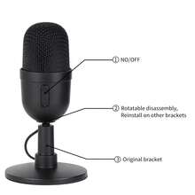 USB Microphone For PC, USB Microphone,Computer Gaming Mic, Noise Cancel, Condenser Mic For Anchor Meeting, Network Teaching, Gaming, Streaming, Podcasting - Plug-And-Play, USB-C Connector - USB - Xem 8
